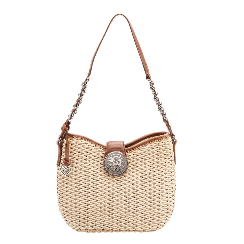 Brighton Brown and Cream Woven Shoulder Bag